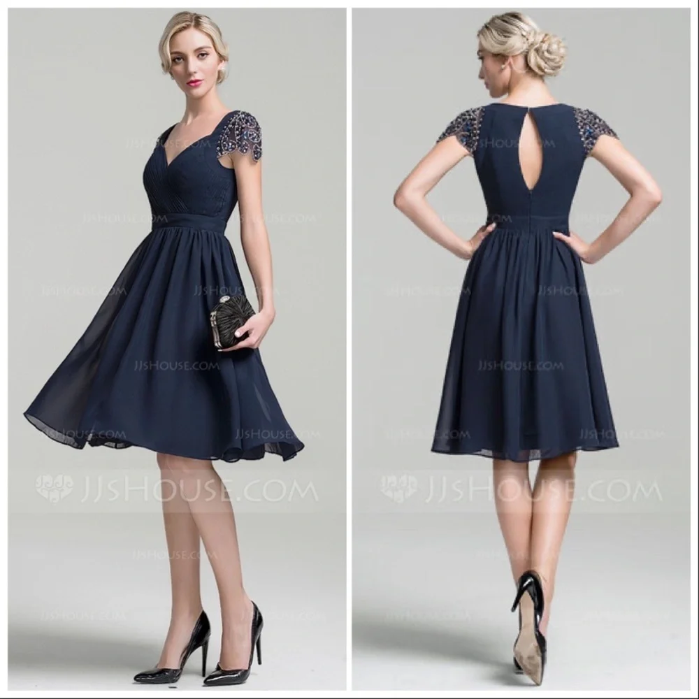 JJ’s House Dark Navy Cocktail Dress - Picture 12 of 16